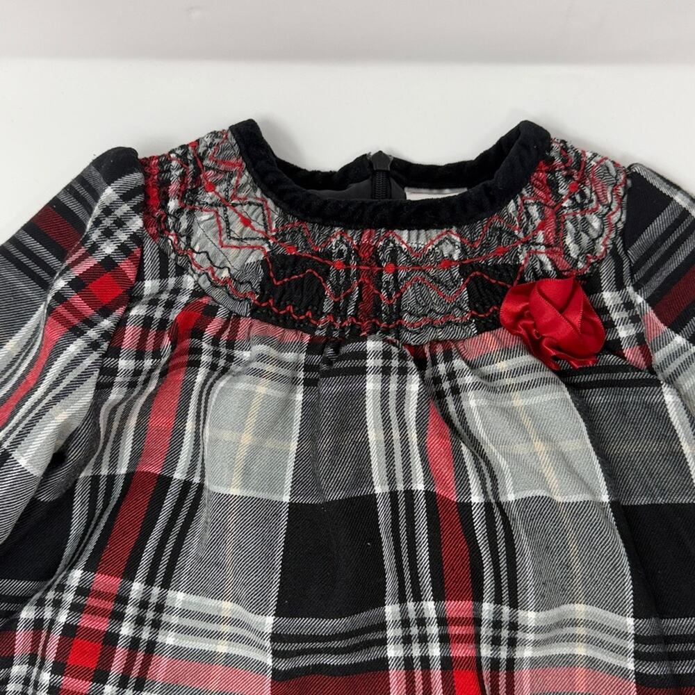 Hanna Andersson Toddler Holiday Plaid Dress - Red/Black - 90 or 3T